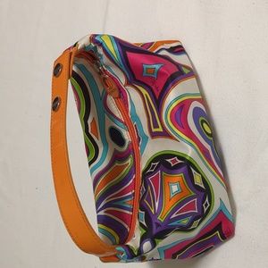 Emilio Pucci multicolor silk clutch